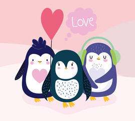 cute penguins cartoon