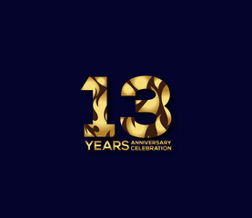 13 Year Anniversary Day background Concept