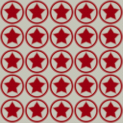 Circus Red Stars. Vector circus stars pattern.