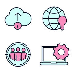 Set of SEO icon. Search Engine Optimization pack symbol template for graphic and web design collection logo vector illustration