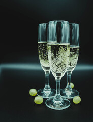 glasses of champagne
