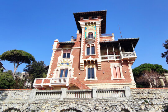 Gino Coppede famous architecht historic villa palace in Genoa, Italy