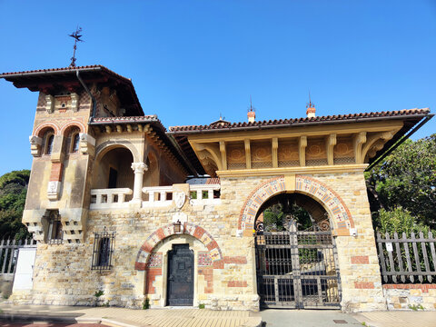 Gino Coppede famous architecht historic villa palace in Genoa, Italy