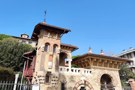 Gino Coppede famous architecht historic villa palace in Genoa, Italy
