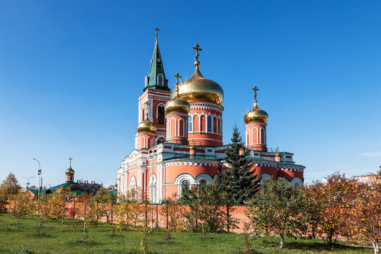 View of the Znamensky convent. Barnaul, Russia