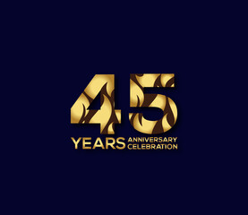 45 Year Anniversary Day background Concept