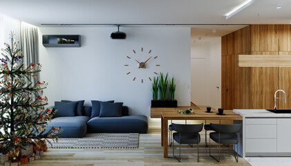 interior of the New Year's living room