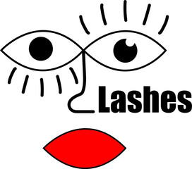 eyelashes, eye logo, beauty salon, lips, branding, vector, infographics