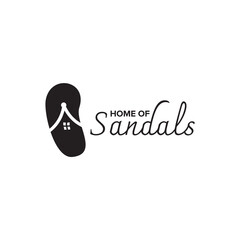 Sandals shop logo design template