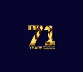 71 Year Anniversary Day background Concept