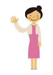 人物の素材。
パーティーのイメージイラスト。
フォーマルドレスの女性。