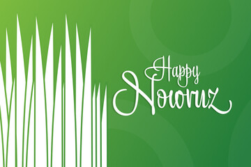 Happy Nowruz. Holiday concept. Template for background, banner, card, poster with text inscription. Vector EPS10 illustration.