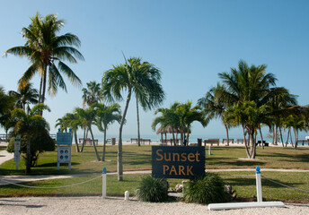 Sunset Beach park in Marathon, Florida Keys, USA