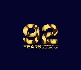 92 Year Anniversary Day background Concept