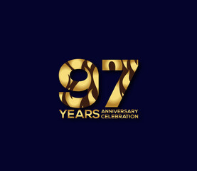 97 Year Anniversary Day background Concept