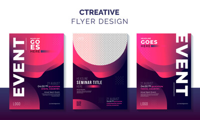Event flyer design templates modern Premium Vector design for events, corporate, office, finance and food industry easy to edit