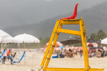 Lifeguard chair on the beach
