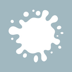 vector illustration of a splash of water. Splash and blot design, shape creative illustration. white milk splash and blot. milk drop.