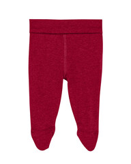 Burgundy red  children's tights isolated on white background