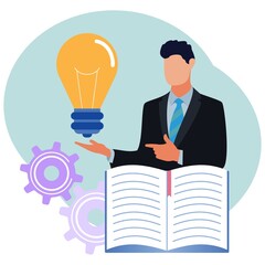 Illustration vector graphic cartoon character of ideas