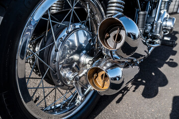 roue arrière moto, freins à tambour