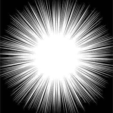 Burst abstract pattern black white, illustration radial white stripe hole graphic, design retro pop art explosion sunburst vector