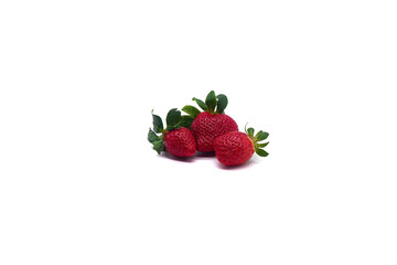 Strawberries on a white background