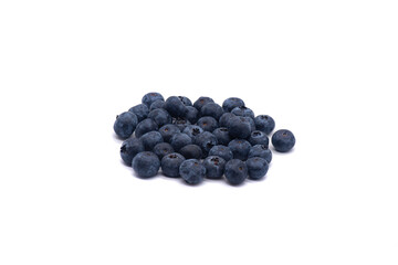 Blueberries on a white background