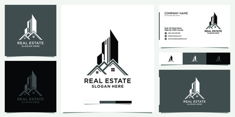 Logo design for real estate with business card template