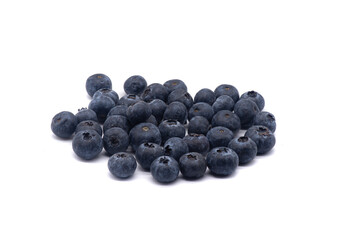 Blueberries on a white background