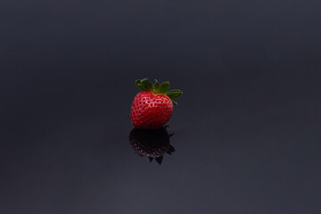 Strawberry on a black background