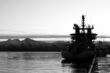 ship in the sea