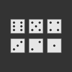 Dice flat icon. table game symbol. Logo design element