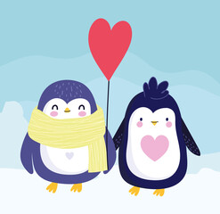 penguins scarf balloon