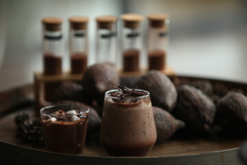 chocolate with whipped cream