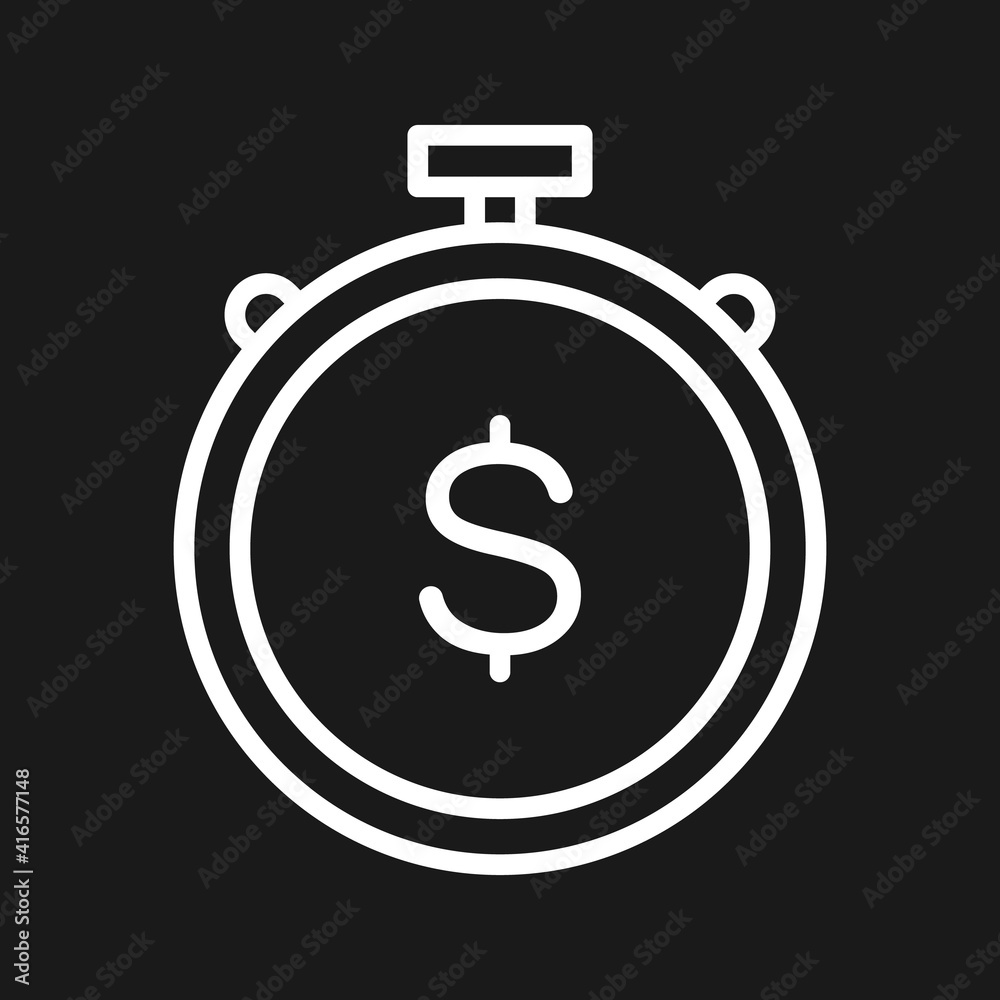 Wall mural Money Stopwatch Icon