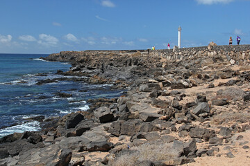 Fototapeta na wymiar Lighthouse, Punta Pechiguera, Lanzarote, Spain
