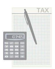 Tax calculation concept. vector illustration