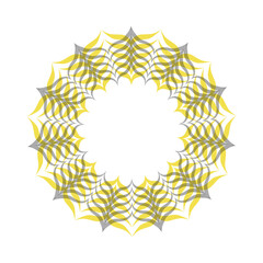 Circle frame. Photo decoration isolated on white