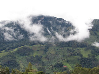 clouds over the mountains