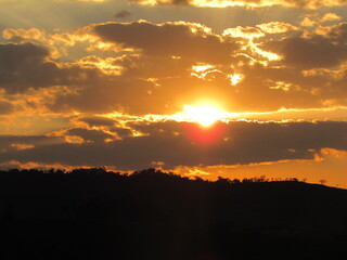 sunset in the mountains