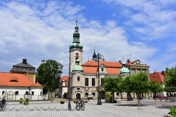 Fototapeta na wymiar Pszczyna Rynek, miasto na Sląsku, Polska