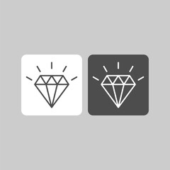 Diamond flat vector icon. Brilliant flat vector icon