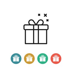 Gift flat vector icon. Present flat vector icon	