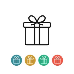 Gift flat vector icon. Present flat vector icon	