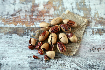Inshell pecans. Nuts for pecan pie.