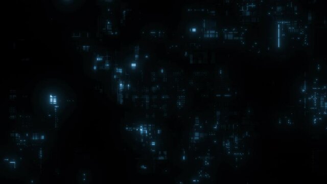 Chaotic Random Abstract Greeble Technology Background Loop