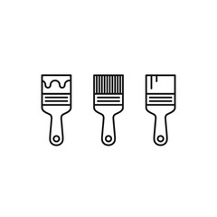 Paint brush flat vector icon