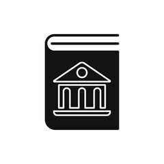 Educational institution black book icon concept. Educational institution flat vector symbol