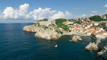 Fototapeta na wymiar View from Dubrovnik Old Town, Croatia